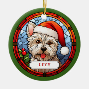 West Highland Terrier keramische cirkel Ornament