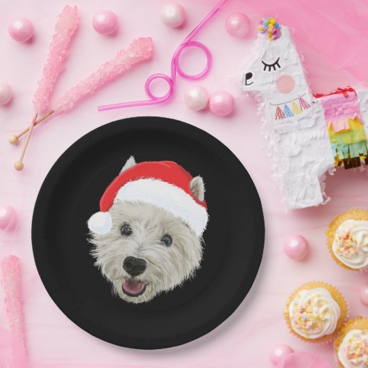 West Highland Terrier Kerstkerstkerstkerstkerstker Papieren Bordje (Feest)