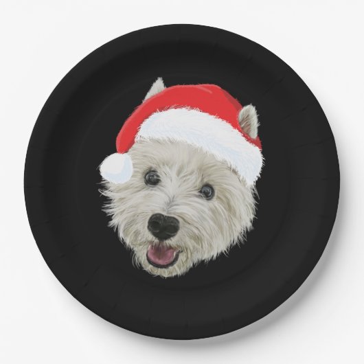 West Highland Terrier Kerstkerstkerstkerstkerstker Papieren Bordje (Voorkant)