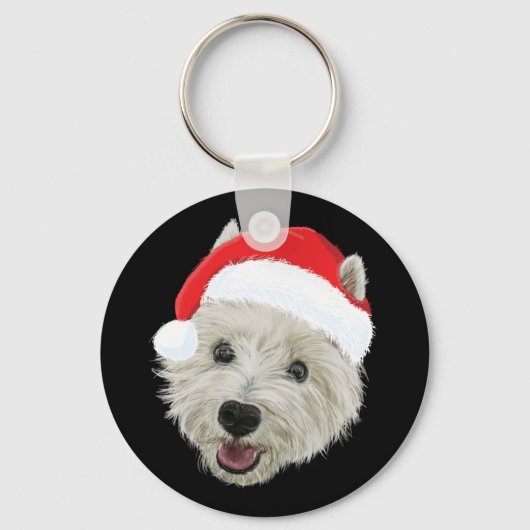 West Highland Terrier Kerstkerstkerstkerstkerstker Sleutelhanger (Voorkant)