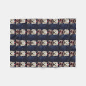 West Highland Terrier Kerstmis Blanket Fleece Deken (Voorkant (Horizontaal))