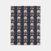 West Highland Terrier Kerstmis Blanket Fleece Deken (Voorkant)