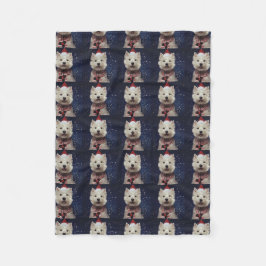 West Highland Terrier Kerstmis Blanket Fleece Deken