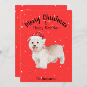 West Highland Terrier Kerstmis Feestdagenkaart (Voorkant / Achterkant)