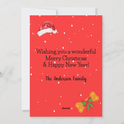 West Highland Terrier Kerstmis Feestdagenkaart (Achterkant)