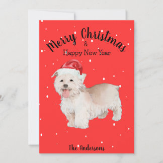 West Highland Terrier Kerstmis Feestdagenkaart