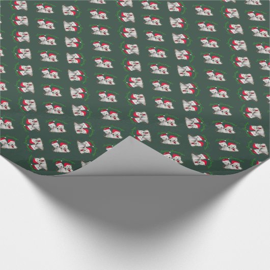 West Highland Terrier kerstparals Cadeaupapier (Hoek)