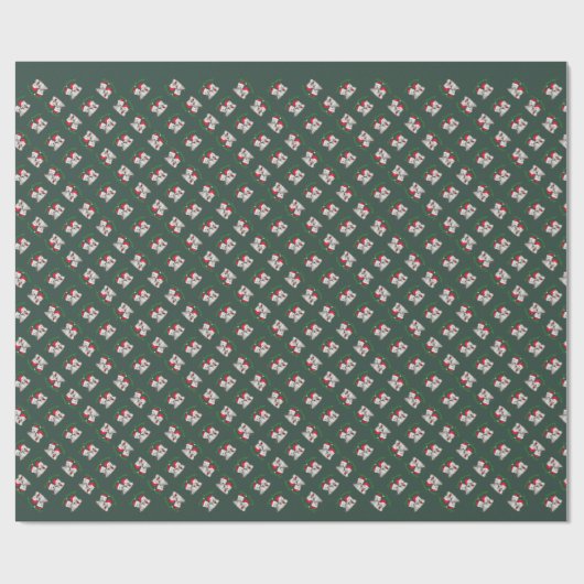 West Highland Terrier kerstparals Cadeaupapier (Vlak)