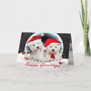 West Highland Terrier kerstparals Feestdagen Kaart