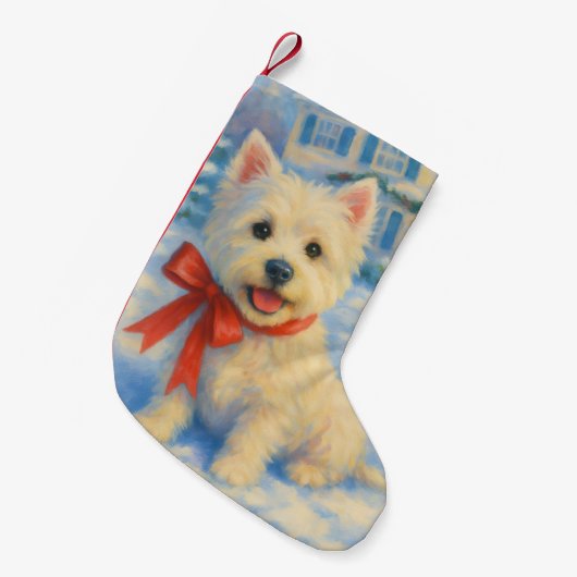 West Highland Terrier Kleine Kerstsok (Voorkant (Hangend))