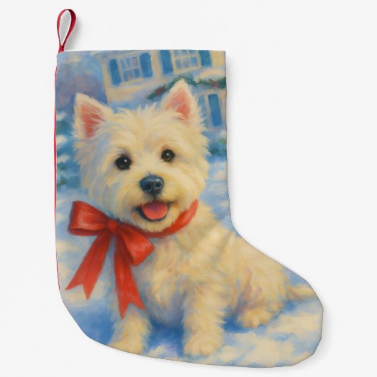 West Highland Terrier Kleine Kerstsok (Voorkant)