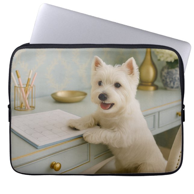 West Highland Terrier laptophoes Laptop Sleeve (Voorkant)