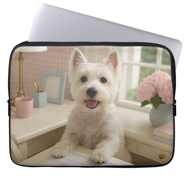 West Highland Terrier laptophoes Laptop Sleeve (Voorkant)
