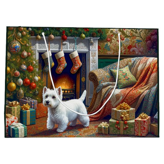 West Highland Terrier  Large Gift Bag Groot Cadeauzakje (Achterkant)