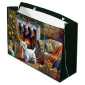 West Highland Terrier  Large Gift Bag Groot Cadeauzakje (Achterkant Gekanteld)