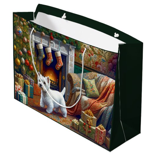 West Highland Terrier  Large Gift Bag Groot Cadeauzakje (Achterkant Gekanteld)