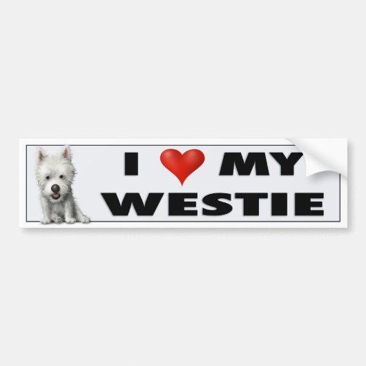 West Highland Terrier Love Sticker (Voorkant)