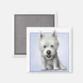 West Highland Terrier Magneet (Voorkant / Achterkant)