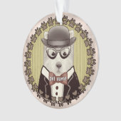 West Highland Terrier met bril Ornament (voorkant)