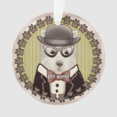 West Highland Terrier met bril Ornament (voorkant)