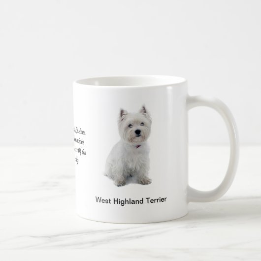 West Highland Terrier Mok met afbeeldingen en een (Rechts)