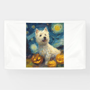 West Highland Terrier Mopshond Halloween Jack O La Spandoek