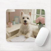 West Highland Terrier Mousepad - Werken vanuit hui Muismat (Met muis)