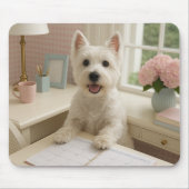 West Highland Terrier Mousepad - Werken vanuit hui Muismat (Voorkant)