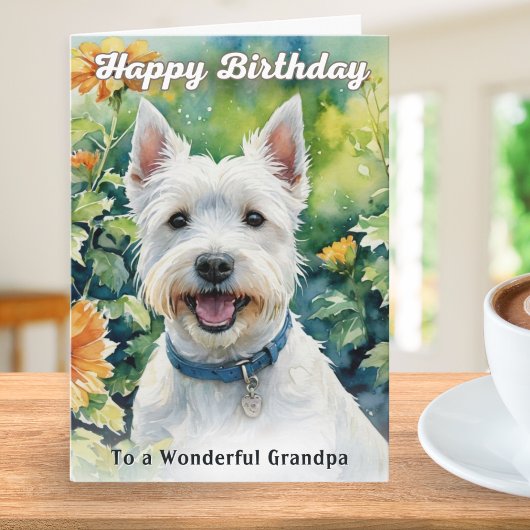 West Highland Terrier Opa Verjaardag Kaart
