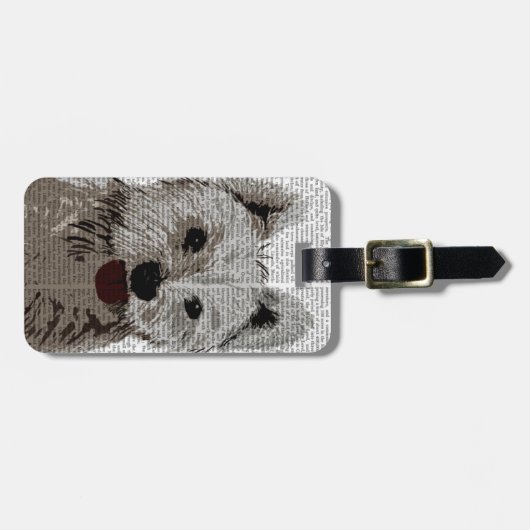 West Highland Terrier Plain Bagagelabel (Voorkant horizontaal)