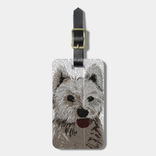 West Highland Terrier Plain Bagagelabel