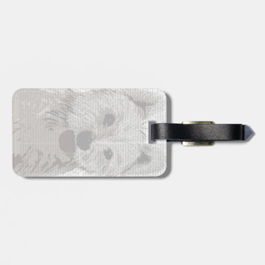 West Highland Terrier Plain Bagagelabel (Achterkant horizontaal)