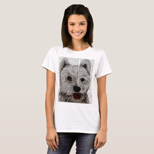 West Highland Terrier Plain T-shirt (Voorkant volledig)