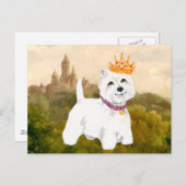 West Highland Terrier Princess / Prince Briefkaart (Voorkant / Achterkant)