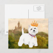 West Highland Terrier Prinses / Prins Briefkaart (Voorkant / Achterkant)