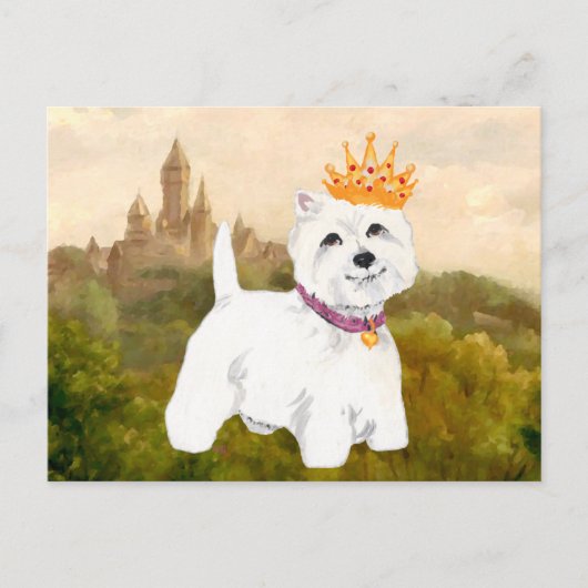 West Highland Terrier Prinses / Prins Briefkaart (Voorkant)