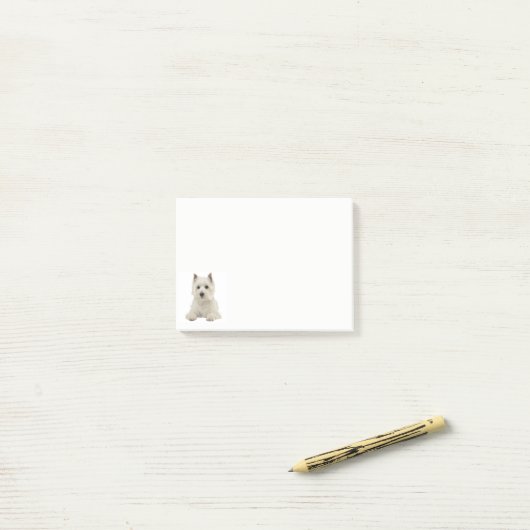 West Highland Terrier Puppy Dog Post-it® Notes (Op bureau)