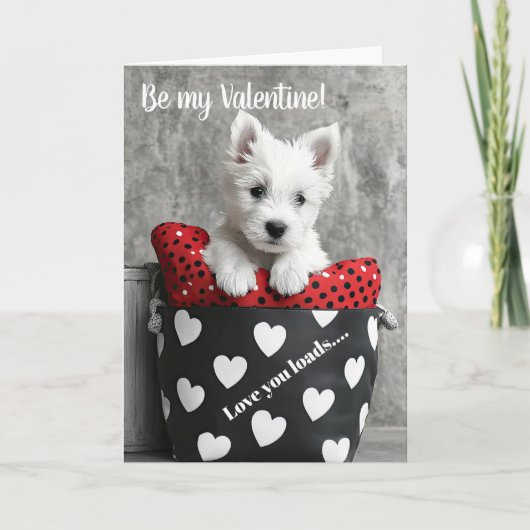 West Highland Terrier puppy Valentijn Kaart (Voorkant)