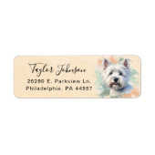 West Highland Terrier Retour-adreslabel Etiket (Voorkant)