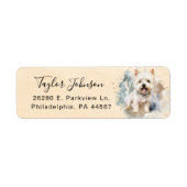 West Highland Terrier Return Address Label (Voorkant)