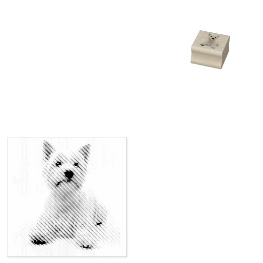 West Highland Terrier Rubberstempel (Gestempeld)