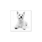 West Highland Terrier Rubberstempel (Afrduk)
