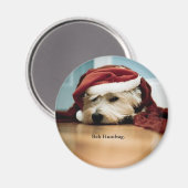 West Highland Terrier Santa Hat Kerstmis Website Magneet (Voorkant / Achterkant)