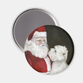 "West Highland Terrier & Santa" Magneet voor honde (Voorkant / Achterkant)
