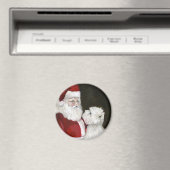 "West Highland Terrier & Santa" Magneet voor honde (Insitu (Vaatwasser))