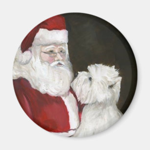 "West Highland Terrier & Santa" Magneet voor honde