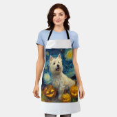 West Highland Terrier Schattige Hond Halloween Jac Schort (Gedragen)