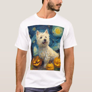 West Highland Terrier Schattige Hond Halloween Jac T-shirt
