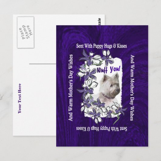 West Highland Terrier Schattige Moederdag wensen Briefkaart (Voorkant / Achterkant)