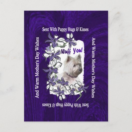 West Highland Terrier Schattige Moederdag wensen Briefkaart (Voorkant)